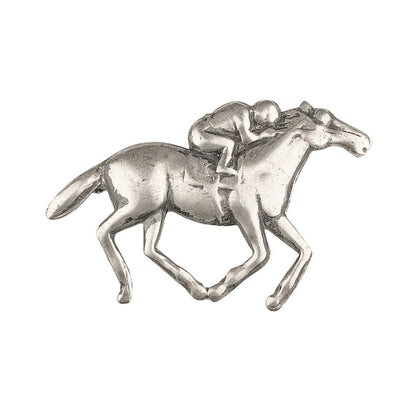 Vintage Sterling Horse & Jockey Pin