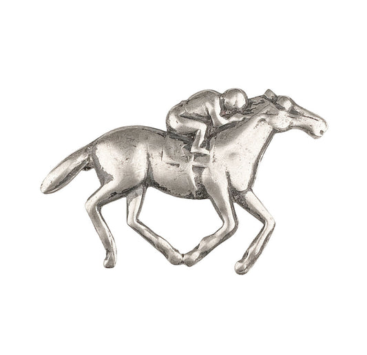 Vintage Sterling Horse & Jockey Pin