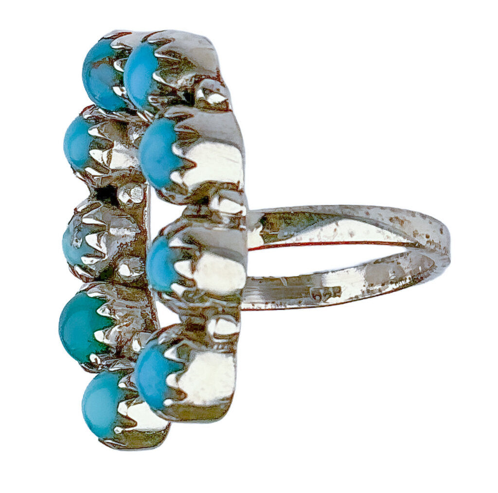 Sterling & Turquoise Horseshoe Ring