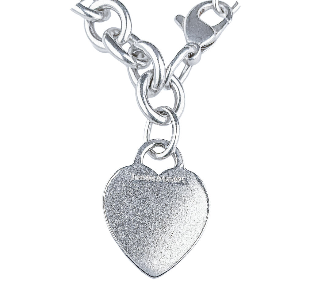 Tiffany Sterling Heart Charm Bracelet