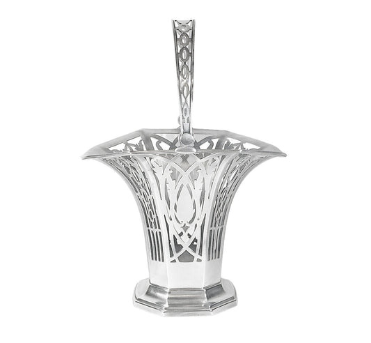 Edwardian Silver Plate Reticulated Bride's Basket
