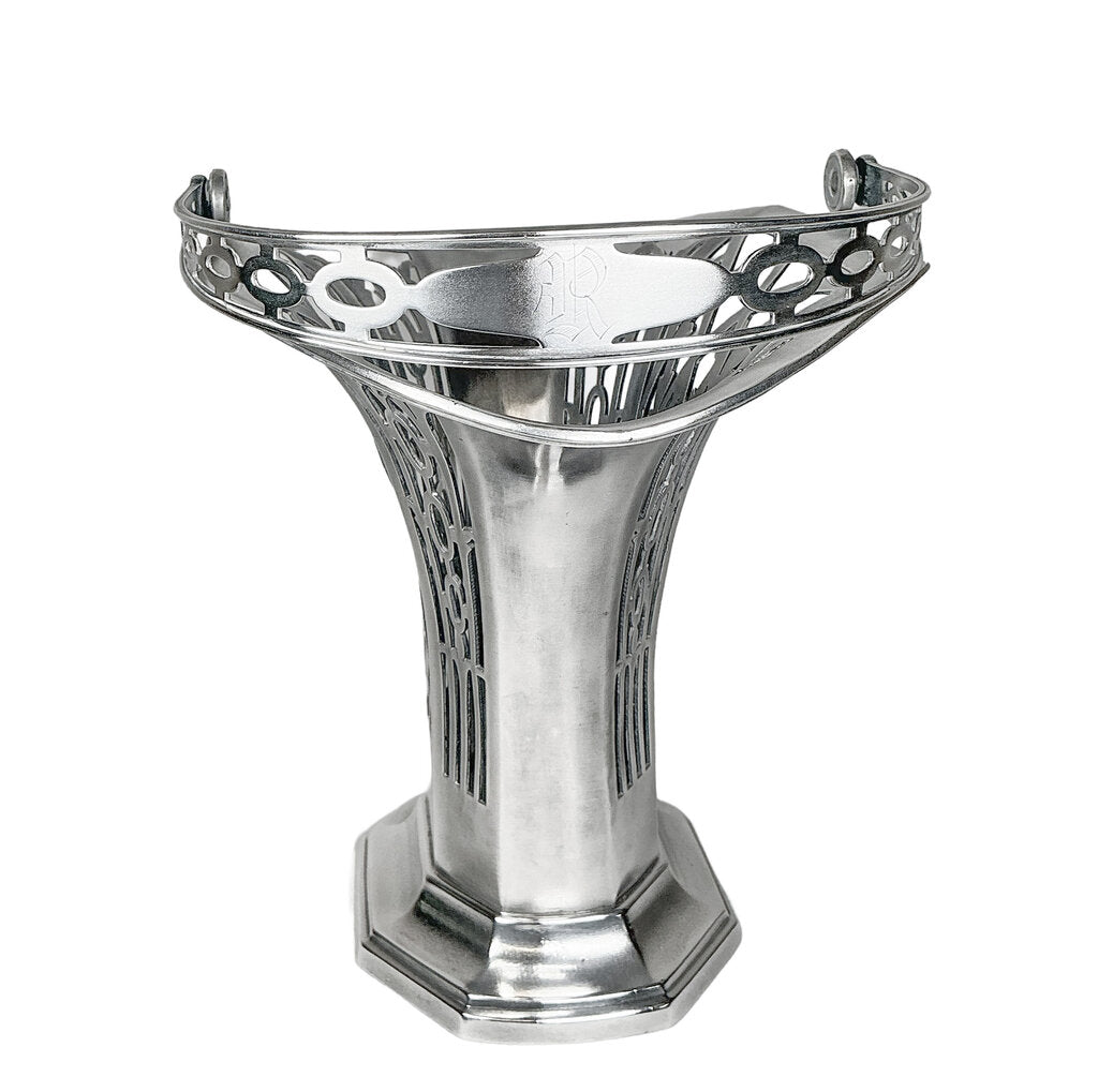 Edwardian Silver Plate Reticulated Bride's Basket