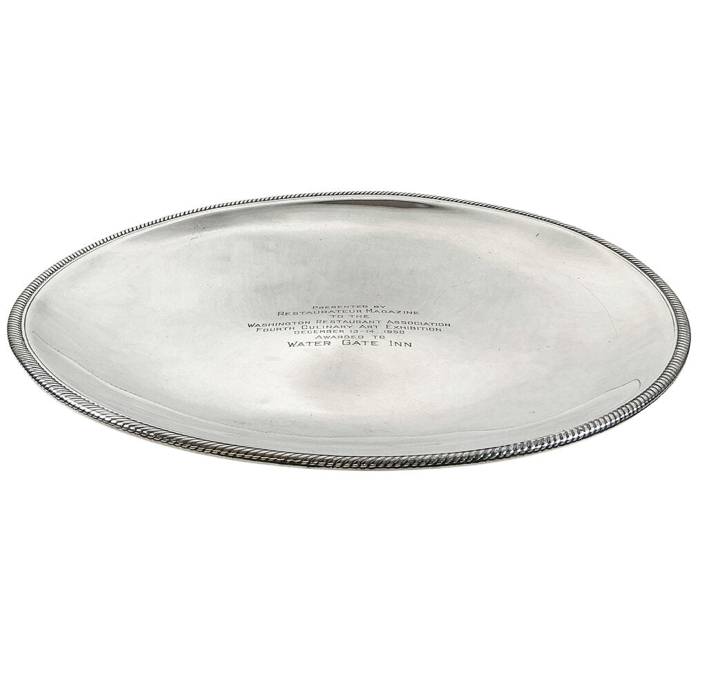 Silver Plate Washington Restaurant Association Trophy Platter