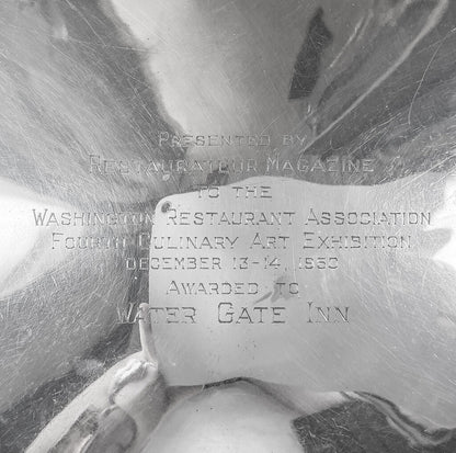 Silver Plate Washington Restaurant Association Trophy Platter