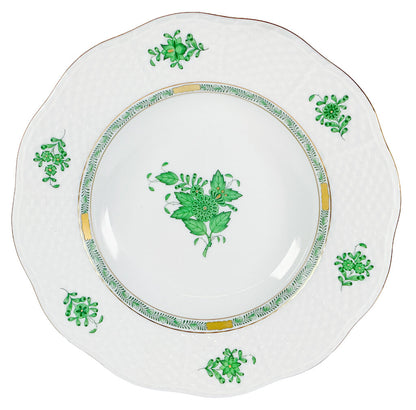 4PC Herend Green Chinese Bouquet Soup Plates