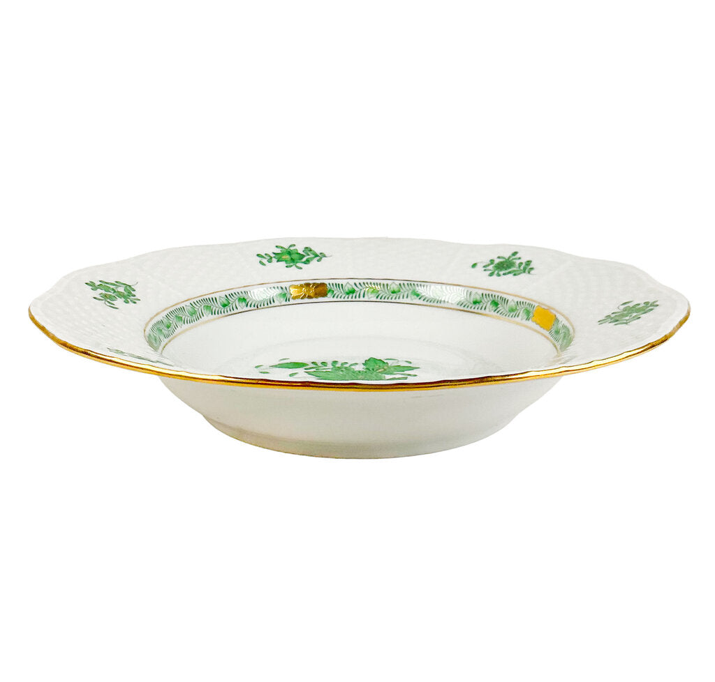 4PC Herend Green Chinese Bouquet Soup Plates
