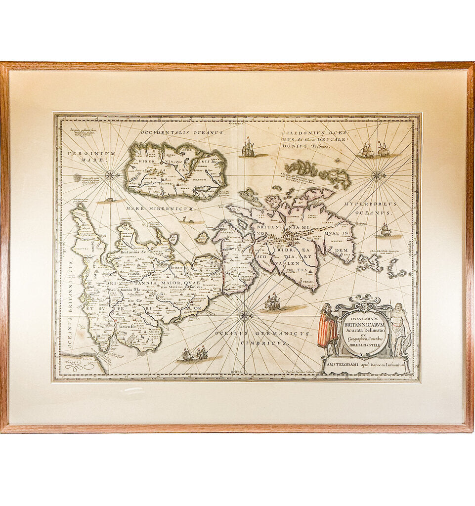 Rare 1646 Antq Map of British Isles by Jan Jansson