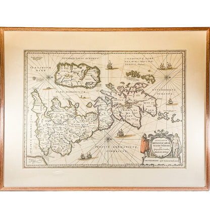 Rare 1646 Antq Map of British Isles by Jan Jansson