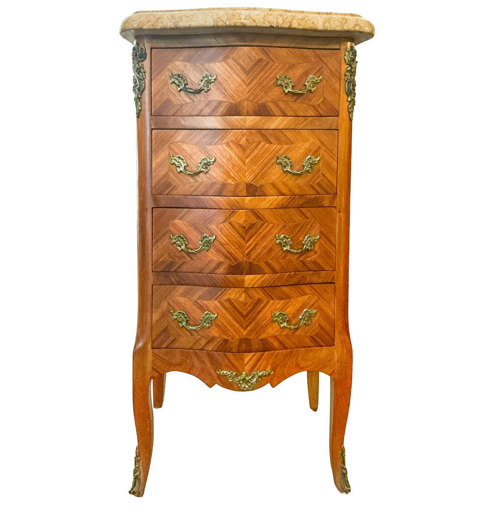 Pair of Louis XV Revival Marquetry Chests