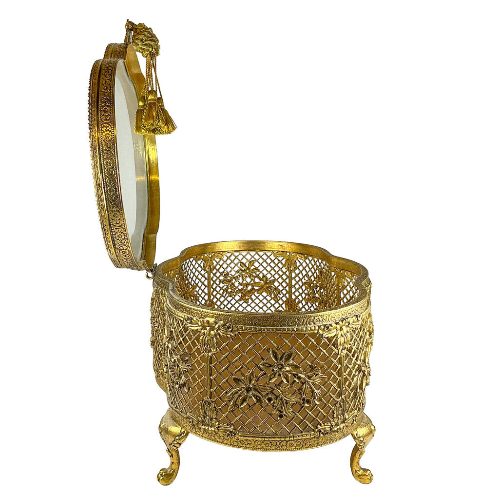 Hollywood Regency Ormolu & Glass Box