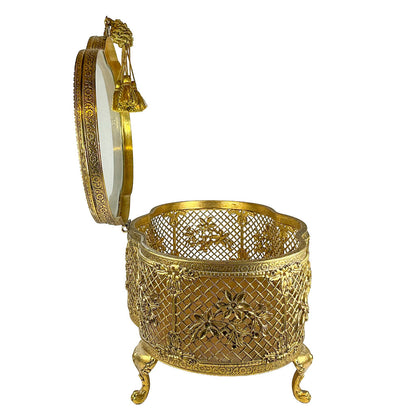 Hollywood Regency Ormolu & Glass Box