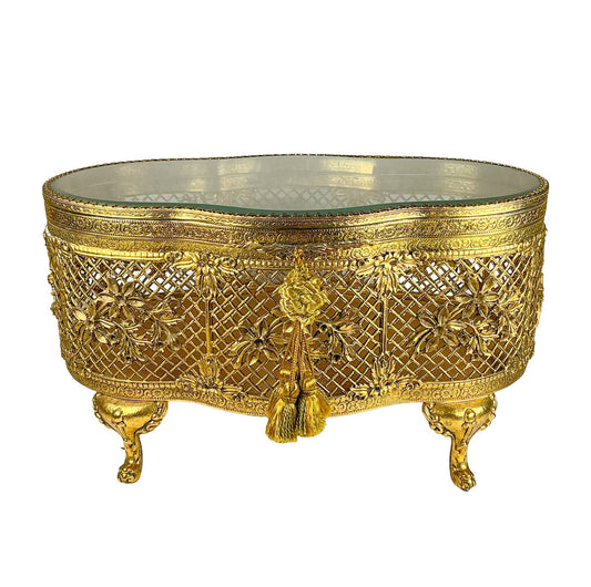 Hollywood Regency Ormolu & Glass Box