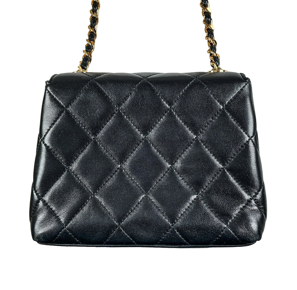 Vintage 90s Chanel Quilted Camellia Bag
