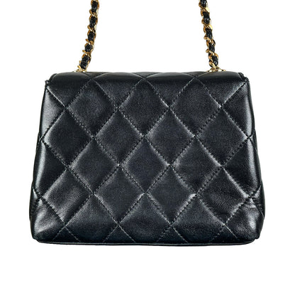Vintage 90s Chanel Quilted Camellia Bag