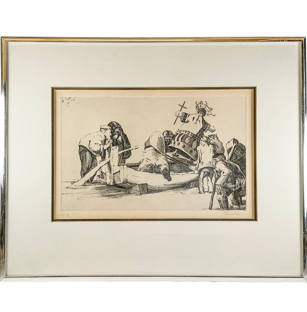 Perry Oliver, "Virgin of the Sea" Signed & Numbered Etching
