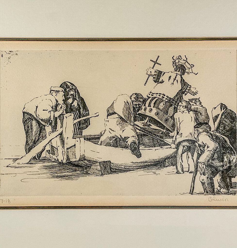 Perry Oliver, "Virgin of the Sea" Signed & Numbered Etching