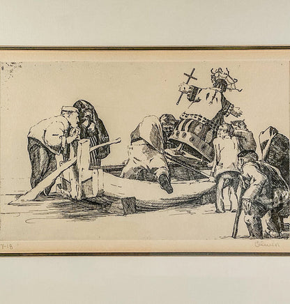 Perry Oliver, "Virgin of the Sea" Signed & Numbered Etching