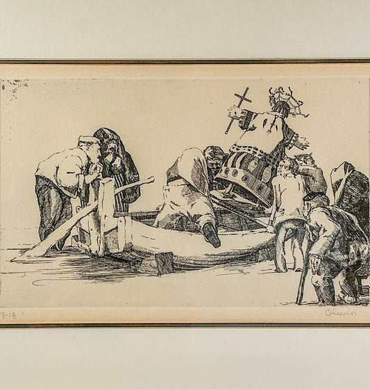 Perry Oliver, "Virgin of the Sea" Signed & Numbered Etching