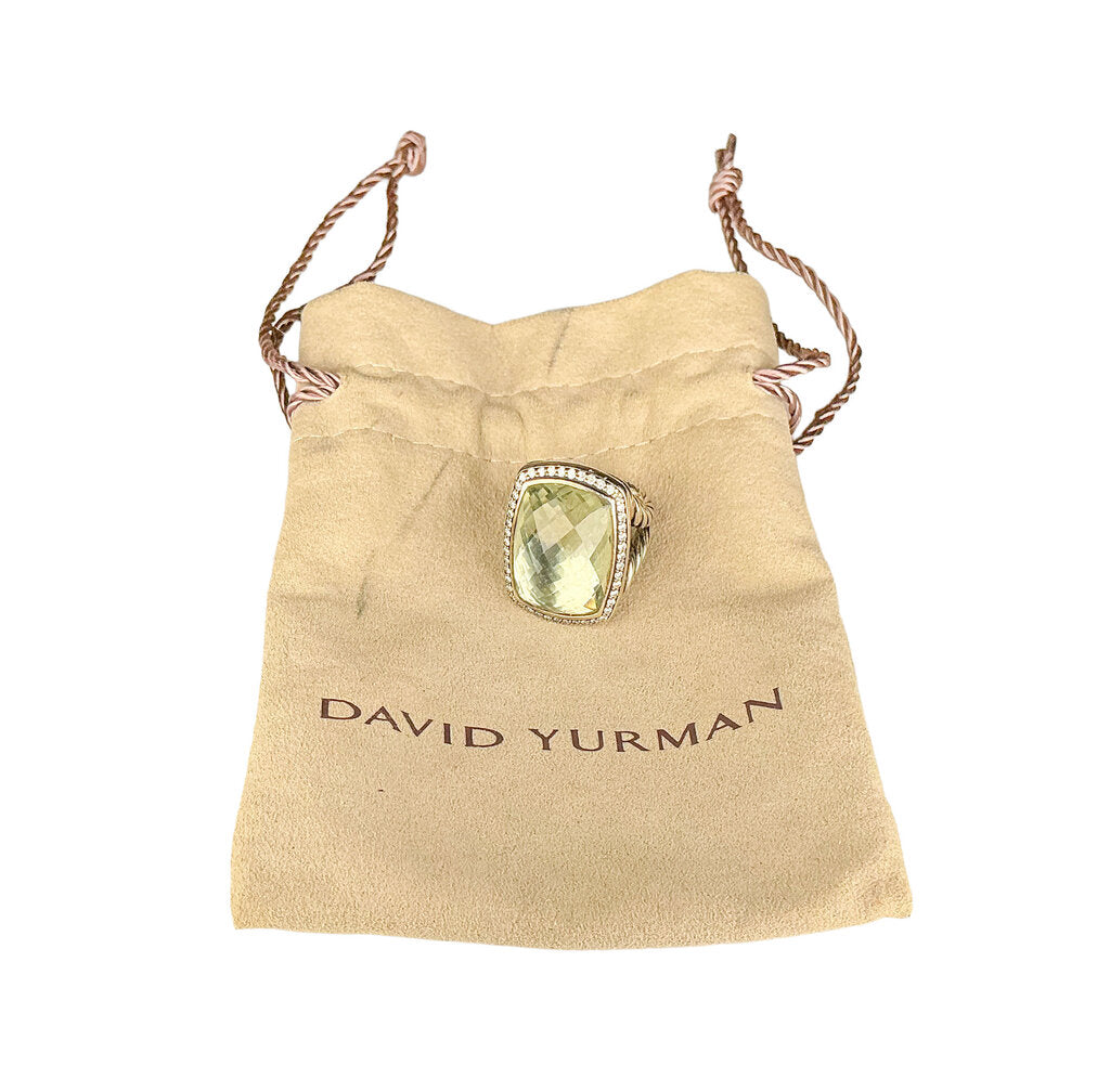 David Yurman Prasiolite Ring, Orig $2150