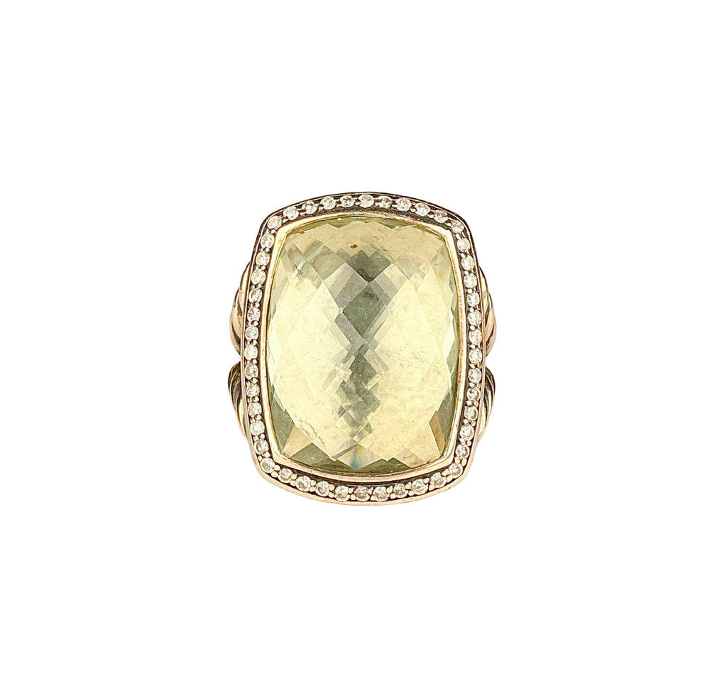 David Yurman Prasiolite Ring, Orig $2150