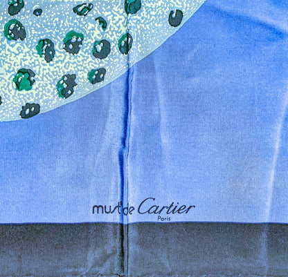 Cartier Blue Jeweled Scarf, Orig 495