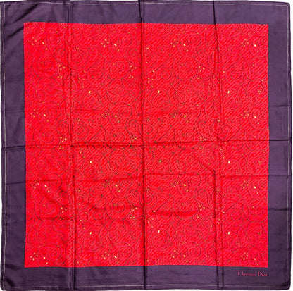 Vintage Christian Dior Red Scarf, Orig $315