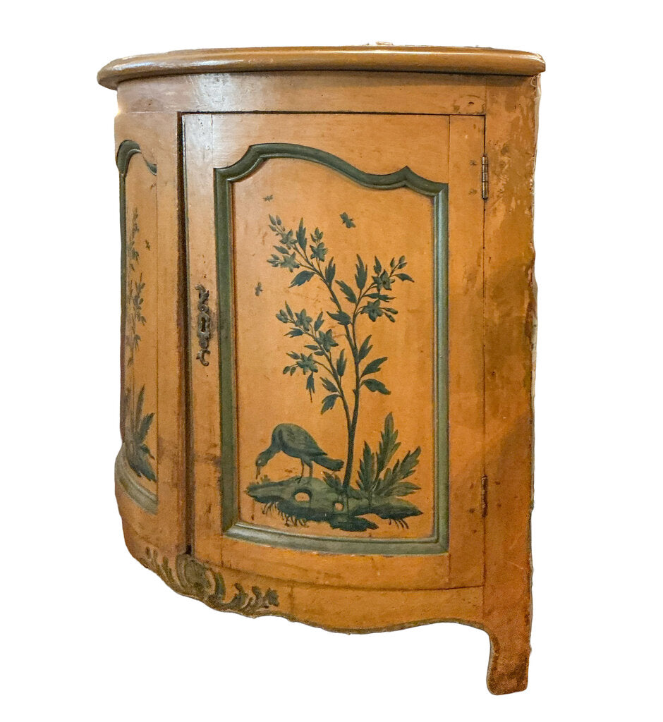 French Provincial Demilune Cabinet. Early 1900's.