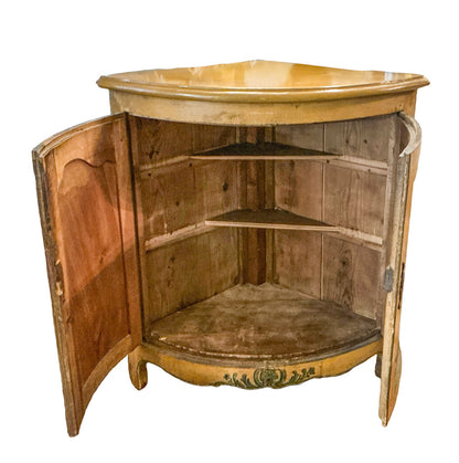 French Provincial Demilune Cabinet. Early 1900's.