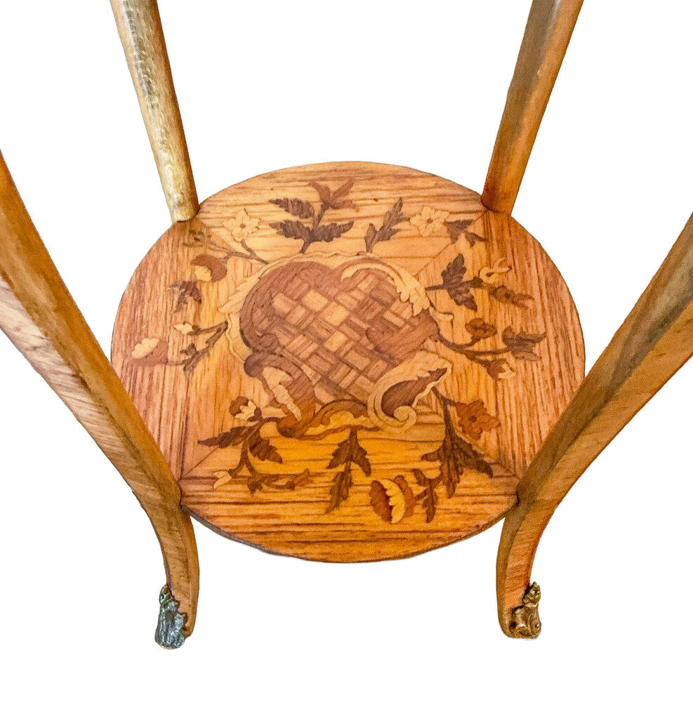 Pair of Louis XV Style Marquetry Side Tables