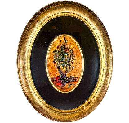 Mid-Century Italian Enameled Sterling Plaque