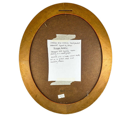 Mid-Century Italian Enameled Sterling Plaque