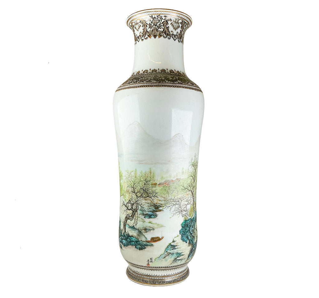 Mid Century Studio 567 Handpainted Porcelain Vase.