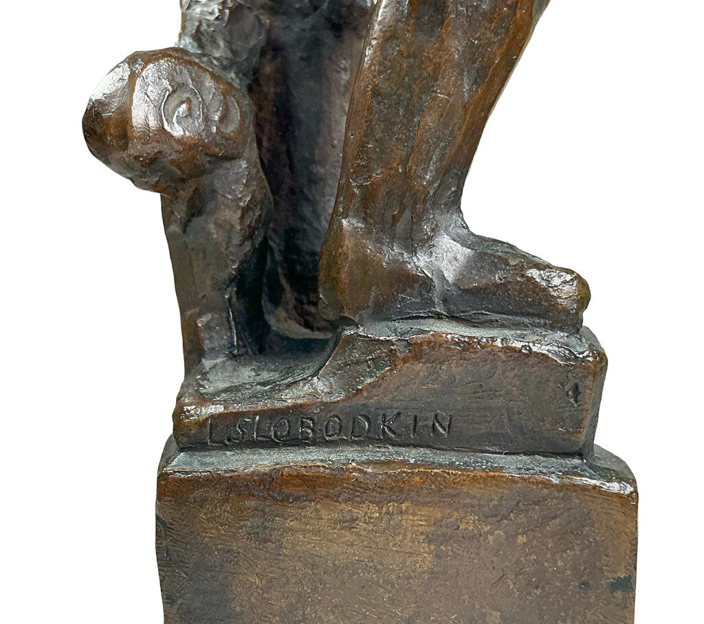 Louis Slobodkin, Young Abe Lincoln Rail Joiner, Bronze Cast