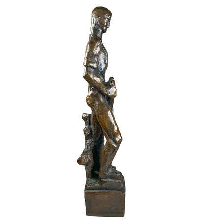 Louis Slobodkin, Young Abe Lincoln Rail Joiner, Bronze Cast