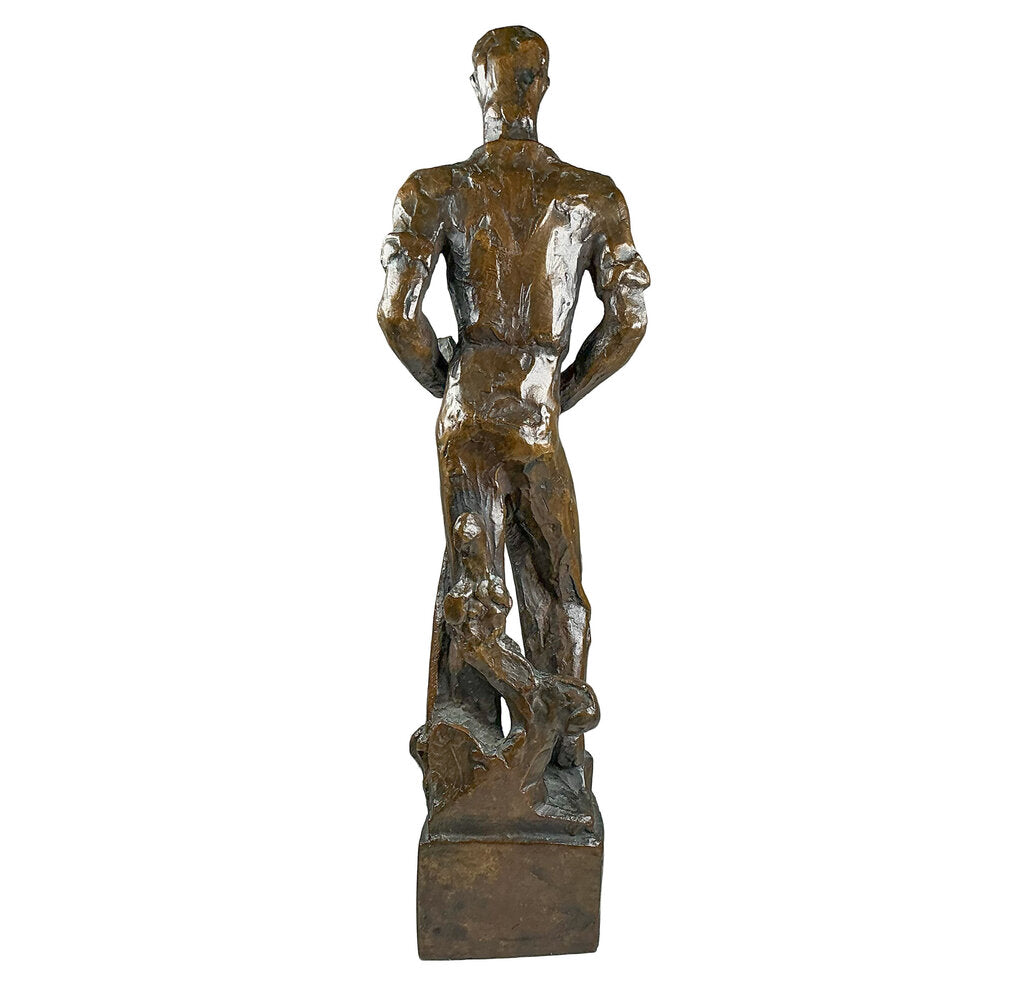 Louis Slobodkin, Young Abe Lincoln Rail Joiner, Bronze Cast