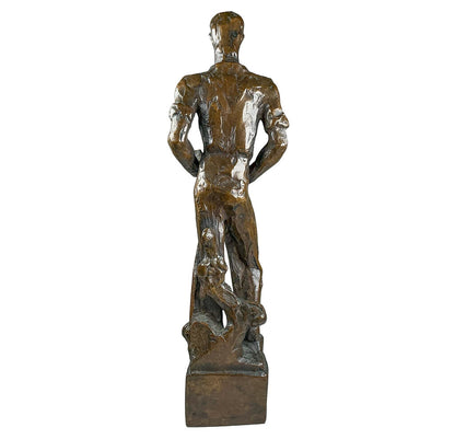 Louis Slobodkin, Young Abe Lincoln Rail Joiner, Bronze Cast