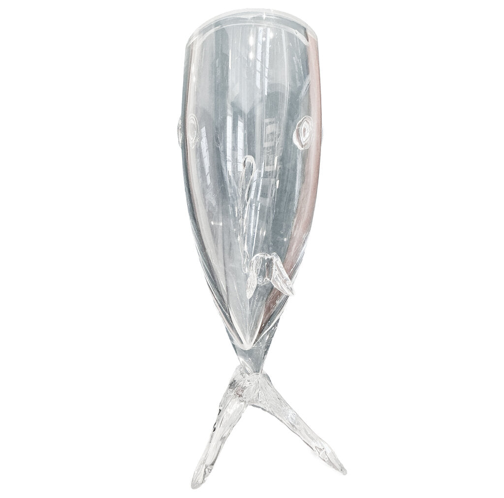 Blenko Style Blown Glass Fish Floor Vase