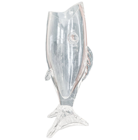 Blenko Style Blown Glass Fish Floor Vase