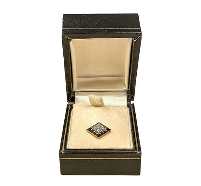 14K Yellow Gold Diamond Tie Tack