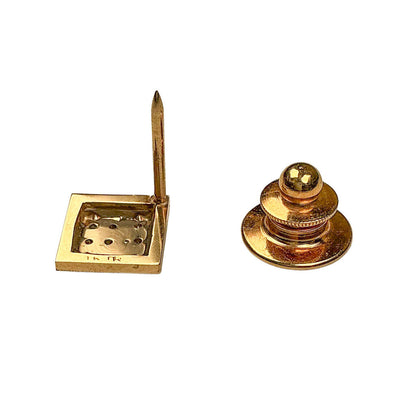14K Yellow Gold Diamond Tie Tack