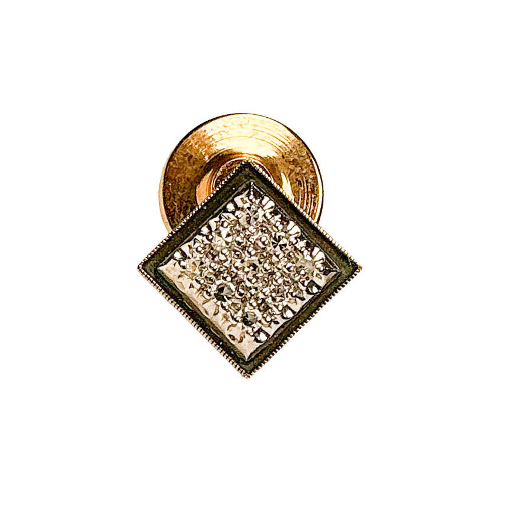 14K Yellow Gold Diamond Tie Tack