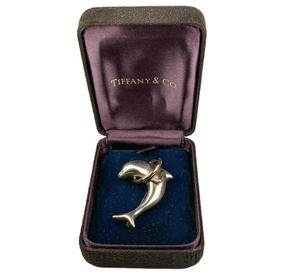 Tiffany & Co. 18K & Sterling Dolphin Brooch