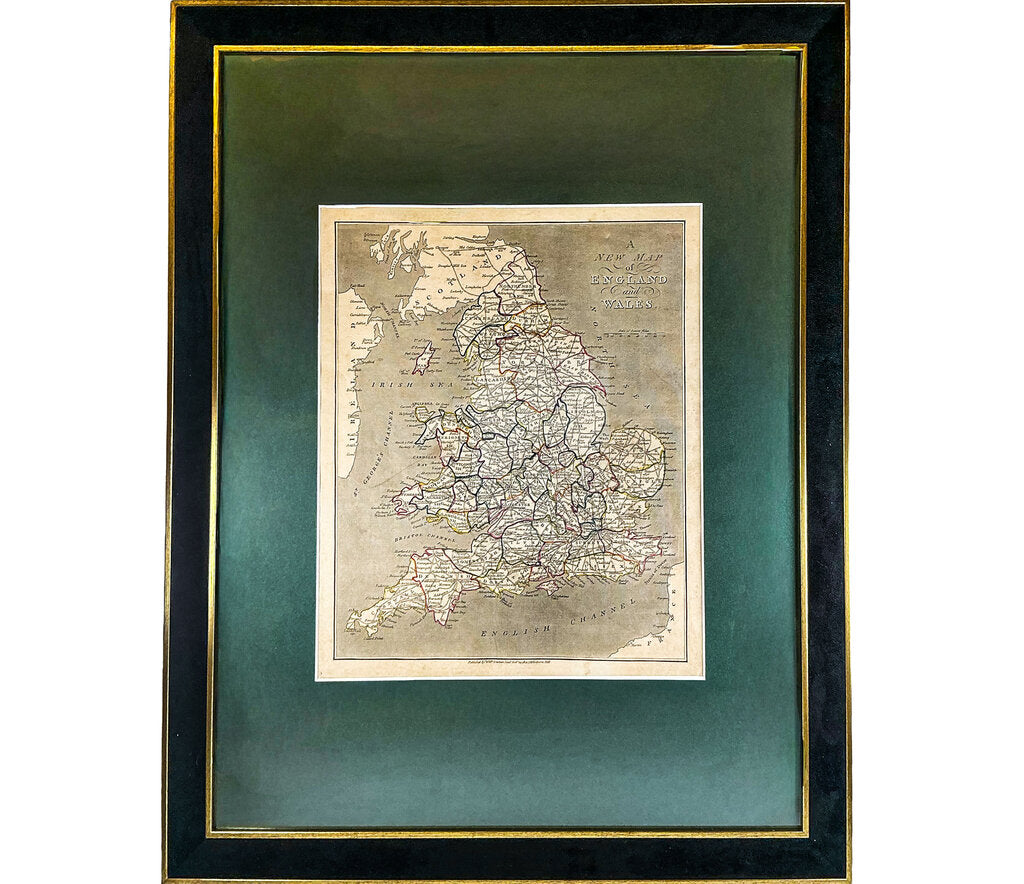 Original 1812 Engraving, Map of England & Wales