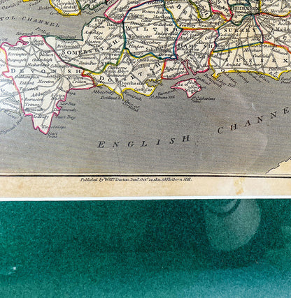Original 1812 Engraving, Map of England & Wales