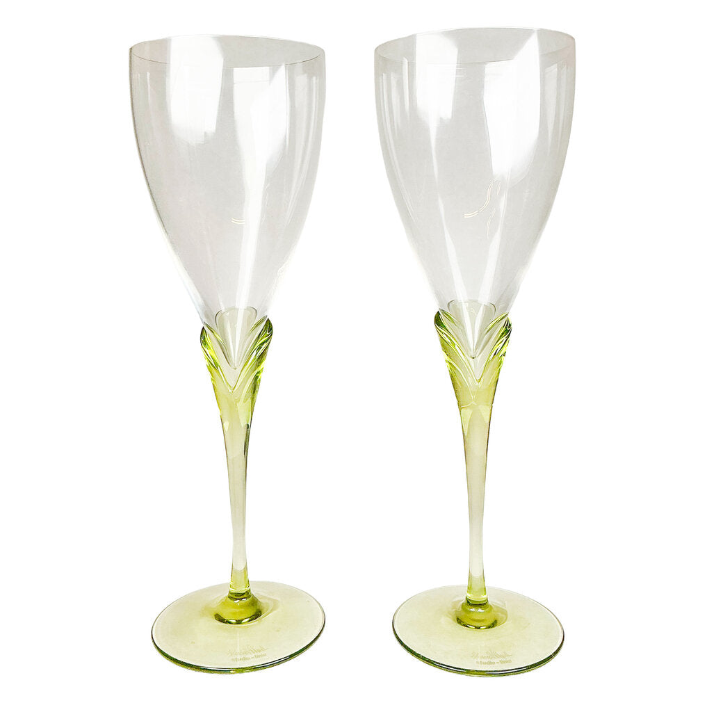 PAIR Rosenthal Papyrus Wine Glasses