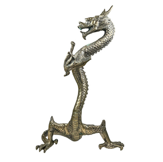 Chinese Bronze Cast Flying Dragon in Han Dynasty Style