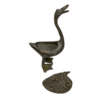 Antq Copper Cast Duck Incense Burner