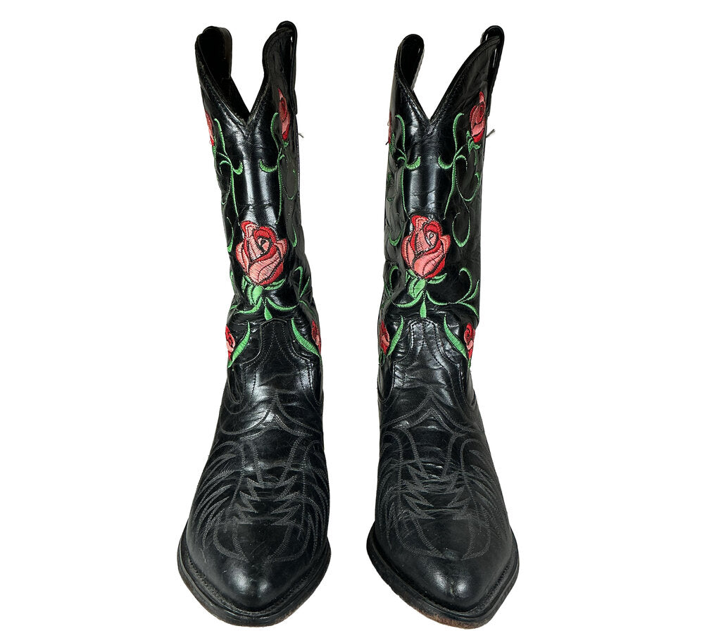 Dan Post Rose Embroidered Cowboy Boots