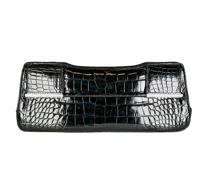Judith Leiber Black Alligator Evening Bag w/ Swaroski Crystals