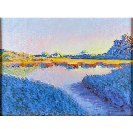 Unsigned, "Sound Sunset", Oil on Canvas